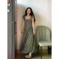 ราคา เดรสลายสก๊อต คอเหลี่ยม สไตล์ฝรั่งเศส เรียบหรู ระดับไฮเอนด์ สำหรับผู้หญิง คอลเลคชั่นฤดูร้อน 2025 เดรสทรงเอ เอวกระชับสัดส่วน เดรสปาดไหล่ เสื้อผ้าผู้หญิง มินิเดรส เสื้อยืด เดรสมินิเดรสน่ารัก เดรสปาร์ตี้ส