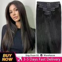 ราคา ต่อผมแบบหนีบ ผมมนุษย์แท้ 8 แพ็ค 120 กรัม ผมตรงธรรมชาติ มองไม่เห็นและไร้ตะเข็บ กิ๊บติดผมสีดำ สำหรับผู้หญิงอเมริกันเชื้อสายแอฟริกัน เนื้อมันวาว พร้อมคลิปที่มั่นคง เพิ่มวอลลุ่มและความยาวได้ง่าย เครื่องปร