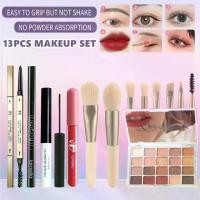 ราคา ชุดแต่งหน้าความงาม 13 ชิ้น แผ่นอายแชโดว์สีพาสเทล 20 สี + ลิปกลอสสีแดงลูกแพร์ Lameila + ตา Bobeini สีดำ + อาบน้ำธรรมดา ดินสอเขียนคิ้วแท่งทองขนาดเล็ก + ปากกาอายไลเนอร์ Lameila + แปรงแต่งหน้าขนาดเล็ก 8 ช