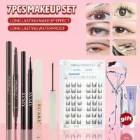 ราคา ชุดแต่งหน้าความงาม 7 ชิ้น สีเมจิก ไตรภาคขี้เกียจ ดอกทานตะวัน ขนตาปลอม + ตา SUAKE สีดำ + อายไลเนอร์ SVMY + ดินสอเขียนคิ้ว Berbeini + คลิปหนีบขนตา + กาวติดขนตาปลอม + แหนบ (1729903803526711383)