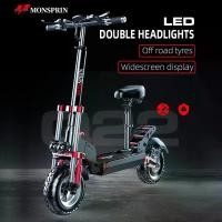 ราคา MONSPRIN Q22 สกู็ตเตอร์ไฟฟ้า ออฟโรด รูปแบบล่าสุด เวอร์ชั่นสูง ระยะ 40-150 KM ความเร็ว 55KM/H 500W/1000W ระดับกันน้ำ IP54 ล้อ12 นิ้วยางกันลื่น สกูตเตอร์ไฟฟ้า scooter สกุดเตอร์ไฟฟ้า สกู๊ตเตอร์ไฟฟ้าออฟโร