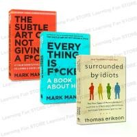 ราคา kpvfwaSHOP50 ปัจจุบัน 3 Books หนังสือ Surrounded By Idiots + The Subtle Art of Not Giving A F*ck + Everything Is F*cked Mark Manson Book Self Help Inspirational Books for Personal Development Success 