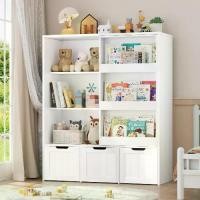 ราคา ที่เก็บของเล่น พร้อมชั้นวางหนังสือแบบเลื่อนได้ มีลิ้นชักแบบเคลื่อนย้ายได้ 3 อัน และช่องเก็บของ 6 ช่อง เหมาะสำหรับองค์กรห้องเด็ก (1731395063427204232)