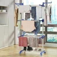 ราคา ราวตากผ้า ราวตากผ้า พับเก็บได้ ราวตากผ้า ราวตากผ้า 4 ชั้น สำหรับตากผ้า (1732318742714615944)