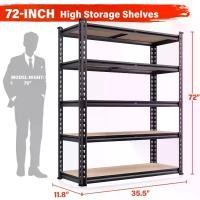 ราคา ชั้นวางโรงรถ, 5 ชั้น, ชั้นวางของโรงรถ, วัสดุโลหะ, รับน้ำหนักได้ 2000LBS, ชั้นวางของหนัก, เหมาะสำหรับคลังสินค้า, หน่วยชั้นวางของ (1731459028868564104)