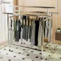 ราคา ราวตากผ้า สีเขียว ราวตากผ้า 3 บาร์ พับเก็บได้ ทำจากสแตนเลส หดได้ ล้อหมุนได้ 360 องศา รุ่น 2026 (1731458286816823203)