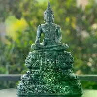 ราคา พระพุทธรูป พระแกะสลัก ปางมารวิชัย รูปทรง สุโขทัย หินเขียวอินเดีย หน้าตักองค์พระ 5 นิ้ว พร้อมฐาน (1731501697752140445)