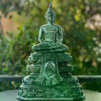 ราคา พระพุทธรูป พระแกะสลัก ปางสมาธิ ปางตรัสรู้ ปฐมปาง หินเขียวอินเดีย เศียรเกดเปลวเพลิง หน้าตักองค์พระ 5 นิ้ว พร้อมฐาน พระแก้ว (1731166038546352797)