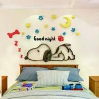 ราคา สติ๊กเกอร์ติดผนังลายการ์ตูนสนูปปี้ 3D ทำจากอะคริลิค สำหรับตกแต่งห้องนอนเด็ก ห้องนั่งเล่น ภาพวาดตกแต่ง วอลเปเปอร์แบบมีกาวในตัว (1730890191522466159)