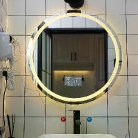 ราคา กระจกห้องน้ำอัจฉริยะพร้อมหน้าจอสัมผัส กระจกห้องน้ำเรืองแสง ติดผนัง ไฟ LED ป้องกันหมอก ทรงกลม (1729677339191642913)