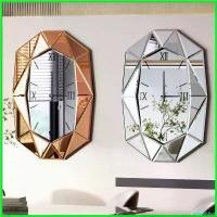 ราคา prejudshop ใช้งานได้ ARTLOGE นาฬิกาแขวนผนัง กระจกตกแต่งผนังเพชรที่ไม่สม่ำเสมอพร้อมนาฬิกาตัวเลขโรมันสำหรับการตกแต่งห้องนั่งเล่น Wall Clock (1730420698945194660)