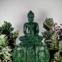 ราคา พระพุทธรูป พระแกะสลัก รูปทรง พระแก้วมรกต เนื้อเขียว หินเขียวอินเดีย ขนาดหน้าตัก 3 นิ้ว พร้อมฐานสูง 7 นิ้ว นํ้าหนัก 3 กิโลกรัม วัตถุมงคล (1730082954703047325)