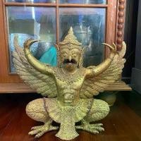 ราคา พญาครุฑ เนื้อโลหะ ครุฑโบราณ ครุฑทองเหลือง ปิดทอง (1731941974251440498)