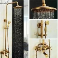 ราคา ชุดฝักบัวอาบน้ำในห้องน้ำ, ติดผนัง, สีบรอนซ์โบราณ, ฝักบัวแบบรนแรงดันอ่างล้างหน้า, ฝักบัวแบบมือถือ, ชุดก๊อกน้ำฝักบัวทองเหลือง, EL 400330 (1732223397450058352)