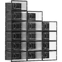 ราคา กล่องเก็บรองเท้า, 15 แพ็ค, พลาสติกใส, วางซ้อนกันได้, สำหรับตู้เสื้อผ้า, การออกแบบที่เชื่อมต่อกัน, ถังขยะตู้รองเท้า (1732276589302024328)