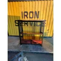 ราคา IRONSERVICE : ชั้นวางของ 3 ชั้น มีลิ้นชัก พื้นไม้ :"ทำจากเหล็กกันสนิม ไม้แท้เคลือบเงา (1731268684441224729)