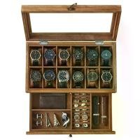 ราคา กล่องใส่นาฬิกา 12 ช่อง SONGMICS ตู้โชว์นาฬิกาสองชั้น พร้อมฝาแก้วขนาดใหญ่ หมอนดูนาฬิกาที่ถอดออกได้ ซับในกำมะหยี่ เหมาะสำหรับกล่องเครื่องประดับ (1731310961372857480)