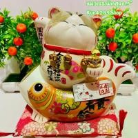 ราคา Maneki Neko แมวกวักนำโชคนั่งเรือปลาคาร์ฟ สูง8.5นิ้ว เหลือกินเหลือใช้ เงินทองไหลมาเทมา ประสบความสำเร็จในชีวิต วัตถุมงคล (1730554470133696546)