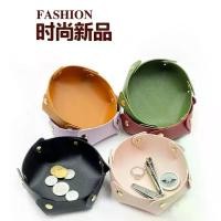 ราคา กล่องเก็บของเบ็ดเตล็ด ของใช้ในครัวเรือน สไตล์นอร์ดิก ถาดเก็บของหนัง PVC พับได้ เหมาะสำหรับกุญแจและเครื่องประดับ กล่องหกเหลี่ยม (1732322641488087617)
