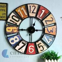 ราคา นาฬิกาแขวนผนังทรงกลม 24 นิ้ว เงียบ ใช้แบตเตอรี่ ตัวเลขขนาดใหญ่ นาฬิกาป้ายทะเบียนวินเทจ เหมาะสำหรับตกแต่งห้องนั่งเล่น [COD] (1731118329180687339)