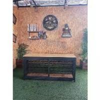 ราคา IRONSERVICE (พร้อมส่ง) ชั้นวางของ 4 ชั้้น บานสไลด์ คุณภาพดีทำจากเหล็กกันสนิมท็อปไม้แท้ จัดเก็บของ (1731268691796395545)