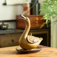 ราคา ธูปจานไม้วุ้น ตกแต่งภายในสไตล์จีน เครื่องประดับสัตว์เลี้ยงชาสร้างสรรค์ เตารมควันเป็ดโบราณ (1729598098566383902)