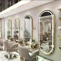 ราคา กระจกเฉพาะสำหรับร้านทำผม โต๊ะเครื่องแป้งสำหรับร้านทำผม ติดผนัง อินเทอร์เน็ต คนดัง LED ติดผนัง ย้อมร้อน กระจกตัดผมพร้อมไฟ (1729678211221981985)