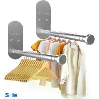 ราคา ราวตากผ้าแบบยืดหดได้ ติดผนัง ใช้สำหรับอบผ้าในร่ม และเก็บราวตากผ้า (1732318770803935368)