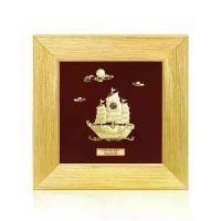 ราคา พร้อมส่งจากไทย PRIMA ภาพหัตถศิลป์ทองคำเรือสำเภาทอง 704S0555-01 (1732045617247652758)
