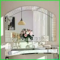 ราคา winebishop ใช้งานได้ ARTLOGE กระจกผนังโค้งหรูหราพร้อมกระจกหน้าด้านกระจกสวยกระจกผนังศิลปะสำหรับโต๊ะคอนโซลห้องนอนการตกแต่งห้องนั่งเล่น Mirror (1730420938935929588)