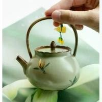 ราคา ชุดน้ำชาเซรามิก สไตล์กังฟู ของใช้ในครัวเรือน ทองเหลืองเก่า เพ้นท์มือบริสุทธิ์ ดีไซน์ผีเสื้อและกล้วยไม้ ลานฟง ยกลำแสง หม้อ กาน้ำชา เหมาะสำหรับทำชา (1731790234107742693)