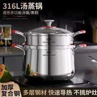 ราคา หม้อซุป สแตนเลส 316 หนา สำหรับใช้ในครัวเรือน หม้อนึ่ง ขวดนมตุ๋น หม้อตุ๋น หม้อตุ๋น กระทะเหนี่ยวนำ หม้อสองหู (1731389414128060901)