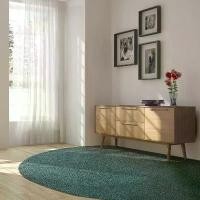 ราคา พรมทอมือ ไหมไนล่อน 4.50 ปอนด์ พรมแต่งบ้าน ทรงครึ่งวงกลม ขนาด 2.03 x 3.60 m สีฟ้าอมเขียว (1731777994316155835)