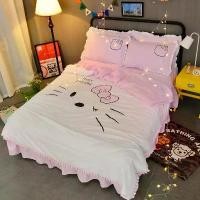 ราคา ชุดกระโปรงเตียงเด็กผู้หญิงการ์ตูน สไตล์เกาหลี จินโหล ชุด 4 ชิ้น ปลอกผ้านวมเจ้าหญิง ทำจากผ้าฝ้าย ชุดเครื่องนอนเย็บปักถักร้อย เหมาะสำหรับเตียง 1.5 ม. (1730765698992408920)