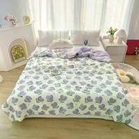 ราคา ผ้าห่มฤดูร้อน Nicesi ผ้าหนังบางโปร่งสบาย ผ้านวม 1.5x2 ม. ทำจากผ้าฝ้ายถั่วเหลือง ซักได้ เหมาะสำหรับใช้ในสำนักงาน ผิวสัมผัส (1730731932436105560)