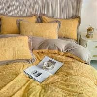 ราคา ชุดเครื่องนอน Jacquard หนา กำมะหยี่นม ชุดสี่ชิ้น อบอุ่นในฤดูหนาว เหมาะสำหรับเตียงควีนไซส์และคิงไซส์ รวมปลอกผ้านวม ผ้าปูที่นอน และปลอกหมอน ตกแต่งห้องนอน (1730298308728949063)