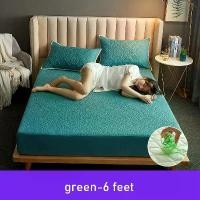 ราคา ผ้าปูที่นอน Beiduoyang ทำจากยาง เหมาะสำหรับเตียงโรงแรม นุ่มพิเศษ ป้องกันโรคราน้ำค้าง แผ่นกันลมพิษ ชุดผ้าปูที่นอน 6 ฟุต ผ้านุ่มกันดูดซับ (1730765668575250776)