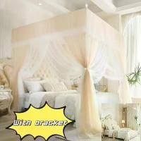 ราคา ตาข่ายยืนพื้นพรมแดนสองชั้น สไตล์เจ้าหญิง มุ้งกันยุงในครัวเรือน พร้อมขายึด (1731812579443706309)