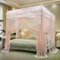 ราคา มุ้ง A-Class สำหรับใช้ในบ้านและห้องนอน ใหม่ กันฝุ่นและกันแสง พื้นติดผนัง สไตล์เจ้าหญิงวัง สามประตู มุ้งกันยุง (1732036900672473380)