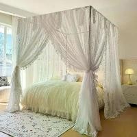 ราคา มุ้งเจ้าหญิงฝรั่งเศส สไตล์หรูหรา ราคาไม่แพง คลาส A ใหม่ หลังคากันสาด ลูกไม้หรูหรา เหมาะสำหรับใช้ในบ้านสไตล์วัง เปิดประตู มุ้งกันยุงตั้งพื้นในห้องนอน (1732298829435799622)