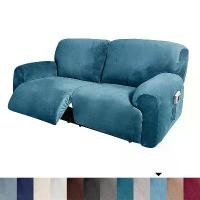 ราคา ผ้าคลุมโซฟา XL ที่นั่ง 2 ชิ้น วัสดุกำมะหยี่ยืด เหมาะสำหรับเก้าอี้เลานจ์และเก้าอี้ทานอาหาร ผ้าคลุมโซฟา สำหรับเฟอร์นิเจอร์ห้องนั่งเล่น ผ้าคลุมป้องกัน (1730277392743041351)