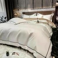 ราคา ชุดเครื่องนอนผ้าฝ้ายอียิปต์ สีขาว ขนาดควีนไซส์และคิงไซส์ ปลอกผ้านวมปักลาย ผ้าปูที่นอนแบน/รัดมุม ผ้าปูที่นอน ผ้าขนหนูโรงแรม เครื่องนอนที่บ้าน (1730268987262863687)