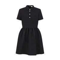 ราคา เดรสเชิ้ตผ้าขนสัตว์สีดำ สำหรับผู้หญิง Dior 23 มาใหม่ ทำจากผ้าไหมหม่อน พร้อมเข็มขัด แขนสั้น (1731331001619876539)