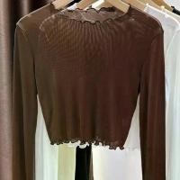 ราคา เสื้อเชิ้ตแขนยาวผู้หญิง สีพื้น ลำลอง ตาข่าย กันแดด ขอบ ทำจากผ้าไหมน้ำแข็ง [ใหม่ KTHE] (1731430428506752522)