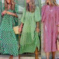 ราคา เดรสยาว สไตล์โบฮีเมียน แขนโคมไฟ พิมพ์ลาย สวิงใหญ่ ความยาว เสื้อผ้าผู้หญิง สไตล์ยุโรปและอเมริกา (1731951344175188302)