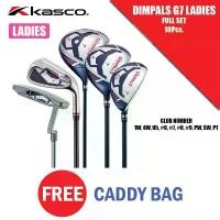 ราคา พร้อมจัดส่งฟรี!!! ไม้กอล์ฟครบชุด + ถุงกอล์ฟ ผู้หญิง [KASCO DIMPALS G7 FULL SET LADIES] ชุดเซ็ทไม้กอล์ฟ มือขวา (1731421925606853041)