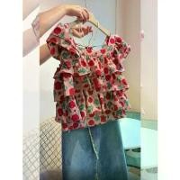 ราคา ชุดสูทฤดูร้อนชายหาดชา อเนกประสงค์ สำหรับผู้หญิง ลายดอกไม้เด็กวัยรุ่น เสื้อเกลือ กระโปรงยีนส์ เซ็ต 2 ชิ้น (1731288894423401616)