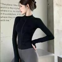 ราคา เสื้อโยคะผู้หญิง ทรงสลิมฟิต คอปก แขนยาว มีซิป ระบายอากาศ เหมาะสำหรับวิ่ง กีฬา ปั่นจักรยาน และฟิตเนส แห้งไว (1731458197171700769)