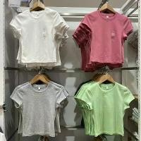 ราคา เสื้อยืดสาวฮอต ลองออนห้อง, เสื้อยืดสั้นคอกลมผู้หญิง, เอวสูง, สลิมฟิต, เสื้อชั้นฐาน, 2024 ฤดูร้อนฮิต BM, SY 465760 (1731455685523310193)