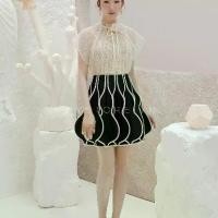 ราคา ชุดสูทสองชิ้น แบรนด์ดีไซเนอร์เฉพาะประเทศเวียดนาม เย็บขาวดำ สีตัดกัน เสื้อคลุมสตั๊ดตาข่ายลูกไม้ เดรสโคมไฟ (1731335038369631037)